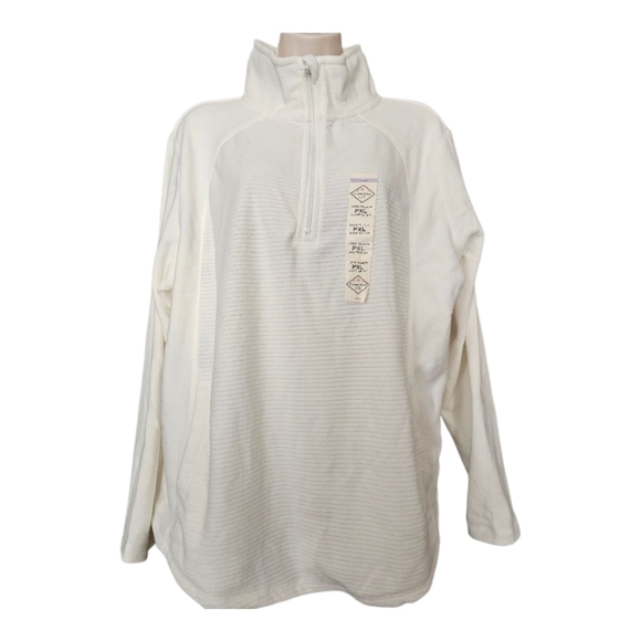 𝐒𝐭 𝐉𝐨𝐡𝐧'𝐬 𝐁𝐚𝐲 white fleece XL Petite 𝐑𝐞𝐭𝐚𝐢𝐥 $𝟑𝟐 New with tags - Picture 2 of 14